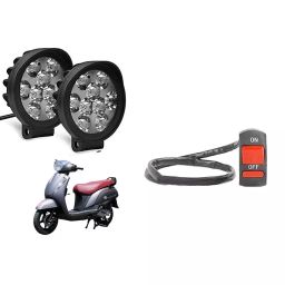 Cartronics 9 Round Cap LED Fog Light With On/Off Switch for Suzuki Access 125 BS6 (Set of 2 Pcs)-13