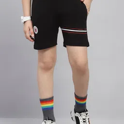 Monte Carlo Boys Striped Printed Mid-Rise Cotton Bermuda Shorts-image-51