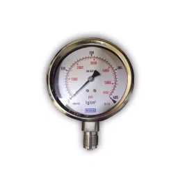 Wika Range 0-4 kg/cm2 with PSI Bottom Entry Bourdon Tube Pressure Gauge 212-53-63-BOTTOM-4 KG-21