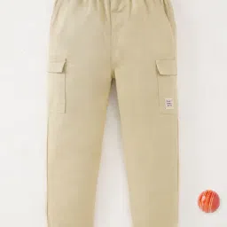 Ed-a-Mamma Kids Beige Solid Joggers-picture-42