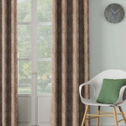 DDECOR Live Beautiful Brown Polyester 9 ft Long Door Curtain-picture-0
