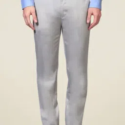 Peter England Grey Slim Fit Trousers-picture-15