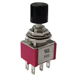 MULTICOMP PRO Standard Pushbutton Switches PB SWITCH, DPDT, 1A, 120VAC/38VDC, PANEL, MP-PB8-BB12A1QE-1.-46