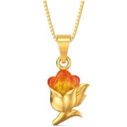 Joyalukkas Gold 22k Lumini red flower Casual Pendants for Women-image-38