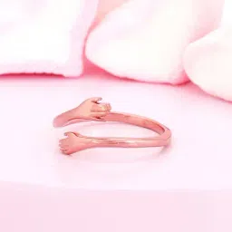 GIVA 92.5 Sterling Silver Hug Me More Ring for Women-image-69