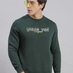 Monte Carlo Bottle Green Regular Fit Printed Sweatshirt-picture-18
