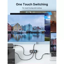 MakWorld 3 in 1 HDMI Switch Switcher Selector Support 4K 4096x2160p and 1920x1080p Resolution, Grey & Black image 3