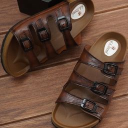 G L Trend Men Leather Waterproof Orthopedic Comfort Sandals-image-84