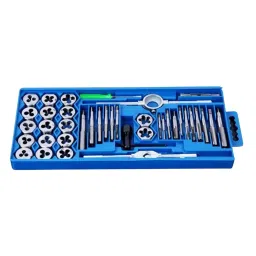 uptodateprouducts Tap and Die Set with Adjustable Wrench Matric Single Sided 3 to 12 mm Dia. Chrome Finish (Set of 40 Pcs)-21