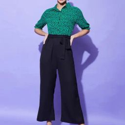 StyleStone Green & Blue Polka Dot Print Jumpsuit-picture-4