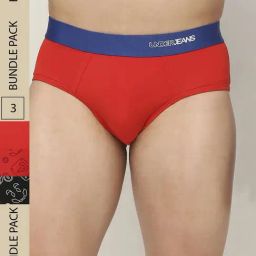 UnderJeans by Spykar Assorted Printed Briefs - Pack of 3-image-25