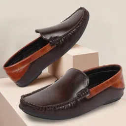 Fausto Men's Brown Formal Loafers-image-47