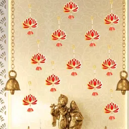 Kreative Arts Golden & White Pack Of 12 Toran Festive Decor-24