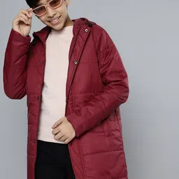 HERE&NOW Boys Maroon Solid Puffer Jacket-image-75