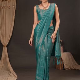 Mitera Woven Design Zari Silk Blend Kanjeevaram Saree-picture-16