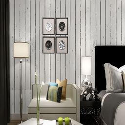 Asian royal Black & White Striped Waterproof Wallpaper-image-86