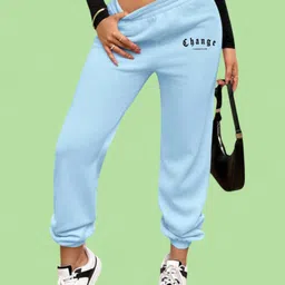 SAAHASAM Women Printed Relaxed Loose Fit Joggers Trousers-picture-13