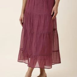 Fabindia Wine A-Line Skirt-picture-25