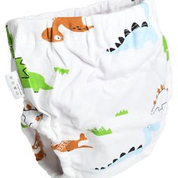 THE LITTLE LOOKERS Potty Training Pants for Babies I Reusable & Waterproof Pull up Underwear | Cloth Diaper for Babies-White Dino (1 Year - 2 Years) (Pack of 1)-10
