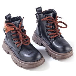 Oh! Pair Winter Boots with Lace Closure - Black-image-90