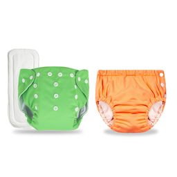 Chinmay Kids Combo of Baby Swim Diaper Waterproof Reusable Leakproof Adjustable Pool Swimsuit & Adjustable Size Baby Cloth Button Diaper Washable/Reusable Nappies for Infants With White Insert-19