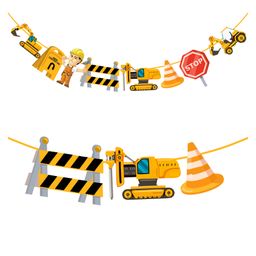 Zyozi Construction Theme Birthday Party Character Banner Birthday Truck Decorations-image-60