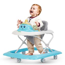 Baybee Binky Multifunctional Baby Walker with 3 Level Height Adjustment, Foldable & Convertible Musical Toy to Food Tray for Boys & Girls (Blue)-22