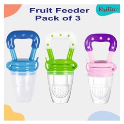 Kritiu Silicone Food Fruit Nibbler Soft Pacifier Feeder For Infant Baby BPA Free-Pack of 3-23