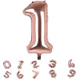 Décor Mantra 32 Inch Number Foil Balloon 1 For birthday Decorations Items-Rose Gold Color-Pack of 1-image-40