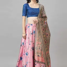 Kaizen TEXO FAB Printed Semi-Stitched Lehenga & Unstitched Blouse With Dupatta image 1