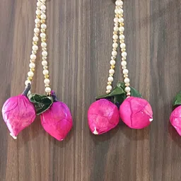 Sellplus 3-Pcs Pink & White Wall Hanging Toran Festive Hanging-19