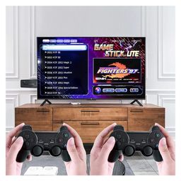 Flaze Wireless Console Game Stick Video Game Console Built-in 15000+ Classic Games 8 Bit Mini Retro Controller HDMI Output Dual Player-4K Ultra HD Game Stick-PACK OF 1- COLOR MAY VARY image 2