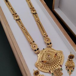 niva fashion Gold-Plated Brass Necklace & Earrings-image-31
