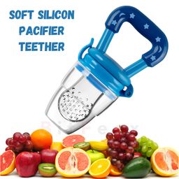 BitFeex Graps Silicone Food Fruit Nibbler with Extra Mesh Soft Pacifier Feeder for 6-12 Months Infant Baby Elegant BPA Free-Pack of 2pcs image 3