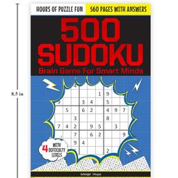 wonder house books 500 Sudoku Brain Game For Smart Minds - Combination of 4 Difficult Levels: Simple, Medium, Complex, Killer - 480+ Brain Booster Puzzles and Hours of Fun Games image 3