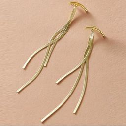 Shining Diva Fashion Gold Plated Tasselled Contemporary Drop Earrings-image-46