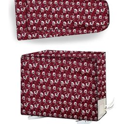 The Furnishing Tree 1.5 Ton Split AC Cover for Indoor and Outdoor Units Floral Pattern Dark Brown-image-84