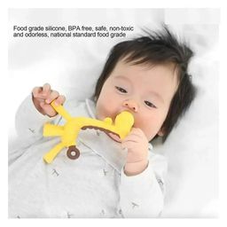 Numum BPA Free - Flexible - Soft Silicone Giraffe Shape Teether- Multicolor ( color and design may vary) image 4