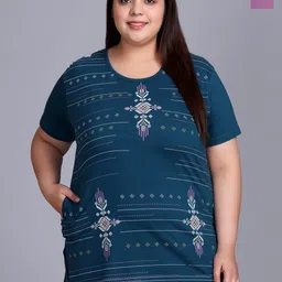IN Love Pack Of 2 Plus Size Printed Lounge T-shirts-11
