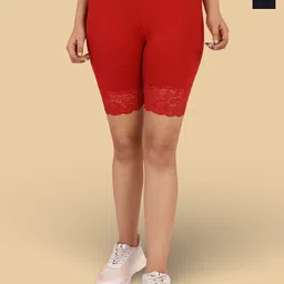 Jinfo Pack Of 2 Women Skinny Fit Mid-Rise Cycling Sports Shorts-picture-22