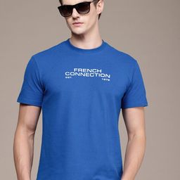 French Connection Men Brand Logo Printed Bio Finish T-shirt-image-32