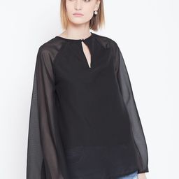 Belle Fille Women Black Solid A-Line Top-image-75