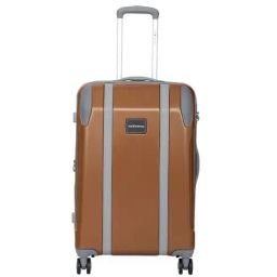 The Vertical Griffin Brown & Grey Solid Hard Medium Trolley Bag - 69.5 cm-image-81