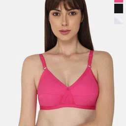 NAIDU HALL Pack Of 3 Cotton Everyday Bra - Medium Coverage-45