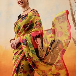 Silk Land Ready to Wear Chanderi Saree-image-14