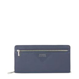 Tommy Hilfiger Nina Navy Solid Zip Around Wallet for Women-picture-48