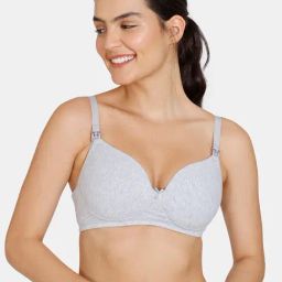 Zivame Grey Full Coverage Maternity Bra-image-110