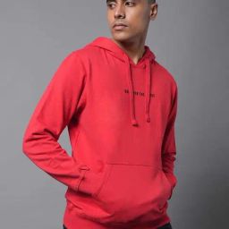 High Star Red Regular Fit Printed Hooded Sweatshirt-picture-39