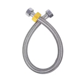 GENERIC Connection Pipe Stainless Steel and Aluminium Wire 12 Inch (304.8 mm) Steel Chrome Finish Wall Mounted for Bathrooms, Toilets, ID_SS_022-43