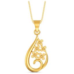Joyalukkas Gold 22k Clustor of Four Petal Flowers Casual Pendants for Women-image-66